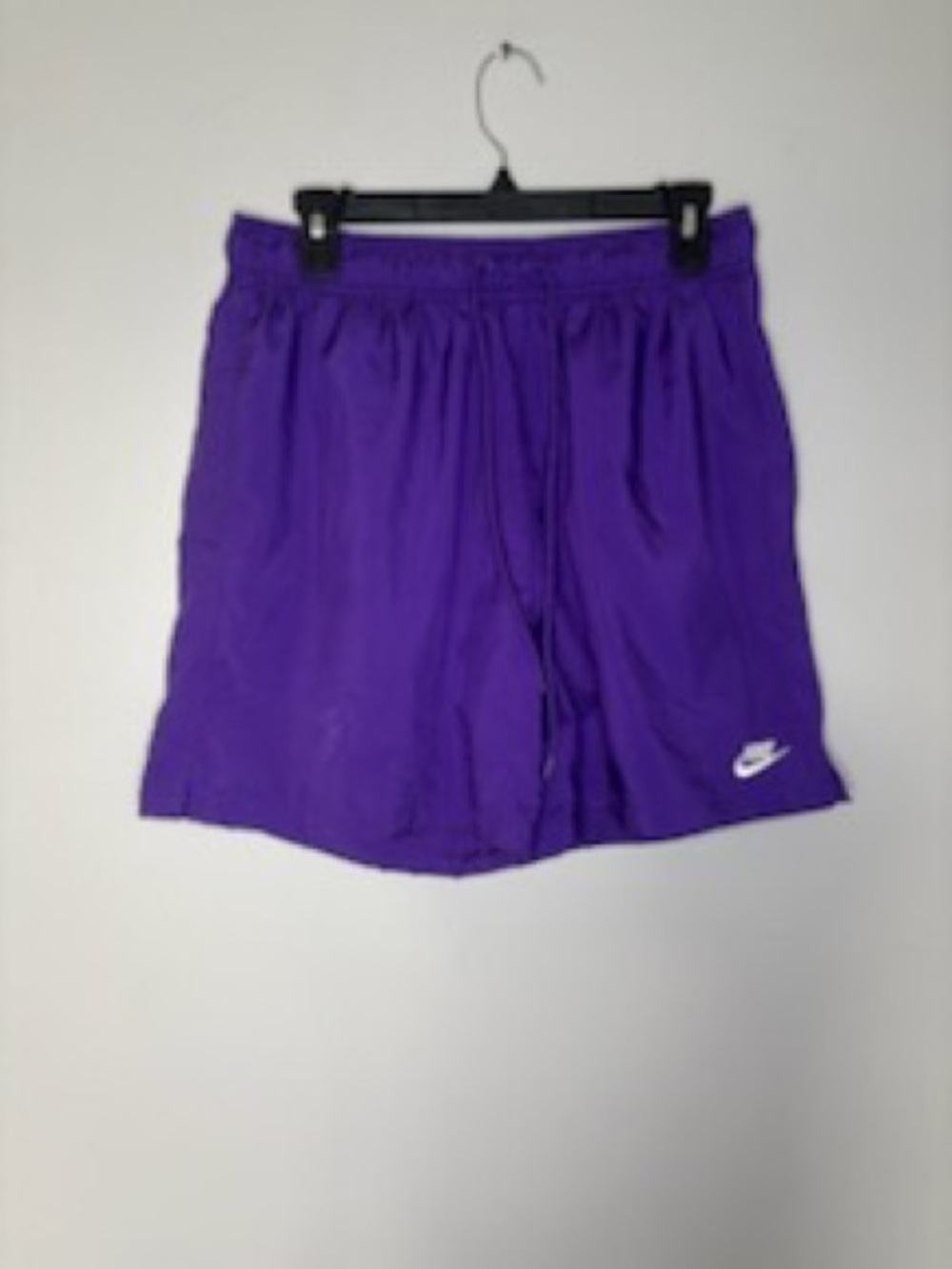 Nike Men’s Purple Athletic Shorts with White Swoosh medium